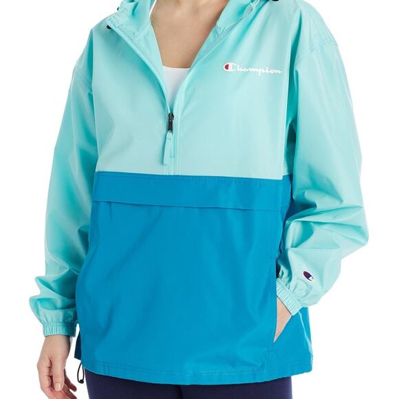 NWT Champion Jacket Womens Packable Hooded Pullover Windbreaker Size Small - Picture 1 of 3